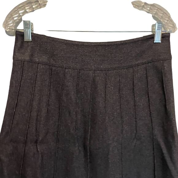 NWT Ann Taylor LOFT Grey Virgin Wool Pleated A-line Skirt w Cotton Lining Size 4 - Picture 2 of 11